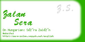 zalan sera business card
